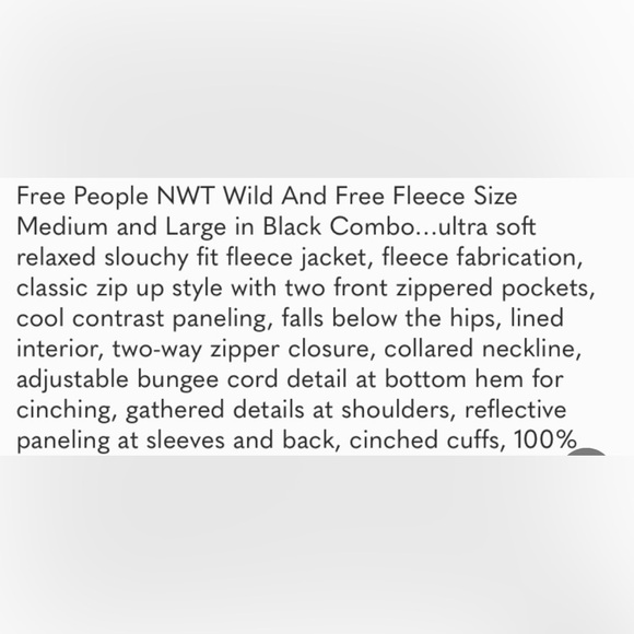 Free People Wild And Free Fleece Coat Black Combo - Picture 14 of 15